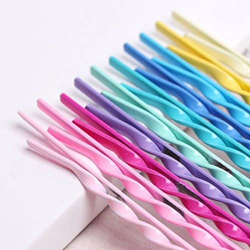 SUPOW Hair Clip Bobby Pin Cute Girls Headwear Edge Clip Clamps, Hairpin Hair Accessories, Colorful and Simple, 2" Set of 20 Multicolor