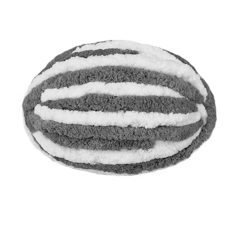 Yarn Knitting Yarn Soft Chunky Wool Crochet Ball Craft Multi Color Bulky Crochet 250g, for Blanket DIY Craft Multicolour Grey-White