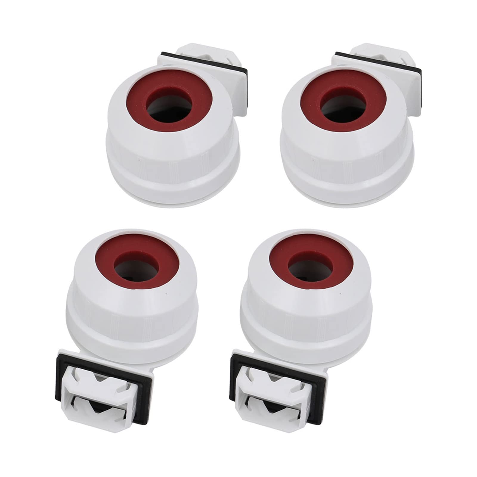 YOKIVE 4 Pcs Fluorescent Light Holder, T5 Lamp Socket G5 Base Single Head Socket Light Replacement Parts, Great for Home, Office (White, 2A, AC 500V)