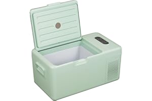 Alpicool S15 Portable Freezer, 12 Volt Refrigerator, 18 Quart (16.8 Liter) Fast Cooling 12V Car Fridge -4℉~68℉, Green Car Cooler, 12/24V DC and 100-240V AC for Outdoor, Camping, RV, Truck, Boat