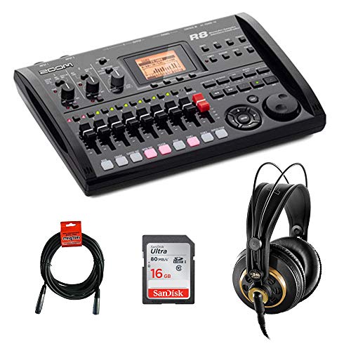 Zoom R8 Multitrack SD Recorder Controller and Interface with AKG K 240