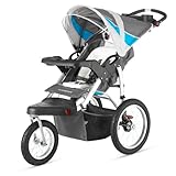 Schwinn Turismo Single Swivel Stroller, Grey/Blue