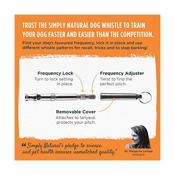 Dog-Whistle-to-Stop-Barking-by-Simply-Natural--Ultrasonic-Copper-Core-Dog-Whistles-for-Recall-Tricks-and-to-Stop-Barking-with-a-49cm-Lanyard-for-Dog-Whistle ππππππ ππππ Dog Whistles for Recall, Adjustable Frequency Silent Dog Whistle, BONUS 50cm Strap, Ultrasonic Copper Coreβ¦