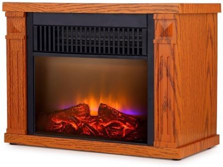 Global Air Mini Room Infrared Quartz Fireplace in Reddish Brown