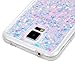 YOKIRIN Galaxy S5 Case, Luxury Sparkle Powder 3D Diamond Paillette Bling Slim Glitter Flexible Soft Rubber Gel TPU Protective Shell Hybrid Bumper Case Cover for Samsung Galaxy S5 i9600, Light Purple