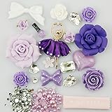 Mini kitty- xmas gift ,merry christmas Bling Purple rose flower love heart bow bowknot ballet dancer girl Res Deco Kit / Set (Not a Finished Product) Can Fit for iphone 4 4S ,iphone 5 5c 5G,for iphone 6 iphone 6 plus for samsung note 4 samsung s5 mini s5 i9600 for samsung galaxy s3 i9300 ,for samsung galaxy s4 i9500 for sony/htc/nokia/google etc