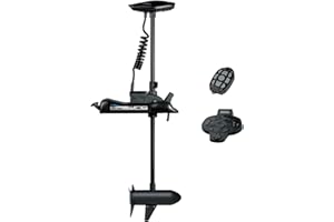 PARKHO HASWING Electric Trolling Motor – 12V 55LB 48 Inch Shaft Cayman Bow Mount Boat Fishing Saltwater Freshwater with Remote Control and Wireless Foot Controller 50700-120B_F