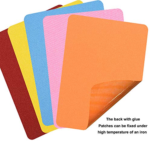 Iron on Patches Repair Kit 20 Pieces for Fabrics Clothing Jeans,10 Colors,4.9" x 3.7"