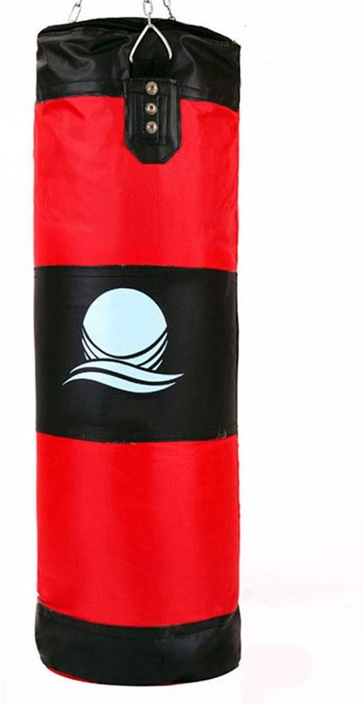 Punching Bag Indoor Outdoor Unfilled Hanging Boxing Heavy Bag for Adults Kids MMA Kickboxing Muay Thai Martial Arts Fight Karate with Chain (Color : Red(B))