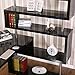 HomCom Rotating Home Office Corner Desk and Storage Shelf Combo - Black
