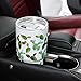 YIQIGO 30 oz. Double Wall Stainless Steel Vacuum Insulation Travel Mug Crystal Clear Lid Water Coffee Cup - Works Great for Ice Drink, Hot Beverage (cactus)