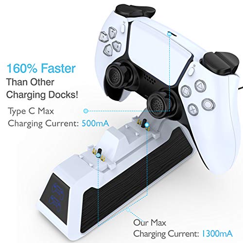 HEYSTOP Laadstation Compatibel met PS5 Controller, Dualsense-Oplaadstation voor PlayStation 5-Controller, kan Worden… - Afbeelding 3