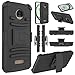 Elegant Choise Moto Z Play Case, Moto Z Play Holster Case, Heavy Duty Dual Layer Full Body Protective Kickstand Case Cover with Belt Clip Holster Case for Moto Z Play Droid (Black)