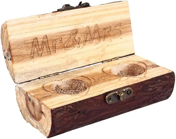 Garneck caja de anillo vintage caja de joyería de madera ...