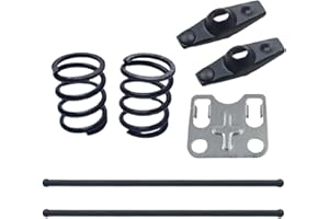 CUQFVAT 1.3 Ratio Stamped Steel Rocker Arms Kit And 18 Lb Spring Chromoly Push Rods For Predator 212 196 208cc Non-Hemi Gx160 Gx200 For Clones 196cc 208cc For Coleman For Lifan Go Cart 212 Stage 2 Parts