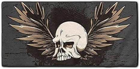 Baerg Microfiber Super Absorbent Face Towel Skull Wings Hair Care Towel Gym And Spa Towel