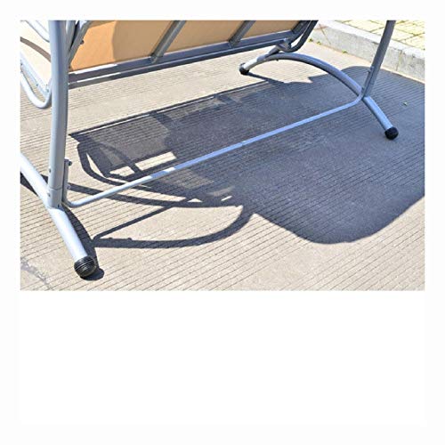 HEATAPPLY Porch Swings and Gliders, Sturdy 3-Person Outdoor Patio Porch Canopy Swing in Sand Color