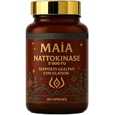 Maia Nattokinase Supplement with 5000 FU of Nattokinase, Support Healthy Circulation &amp; Promote Cardiovascular Health, Plant-Based Capsules, 60 Veggie Capsules
