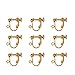 Pandahall 10pcs Golden Brass Clip-on Earring Components for Non-Pierced Ears 13.5x17x5mm