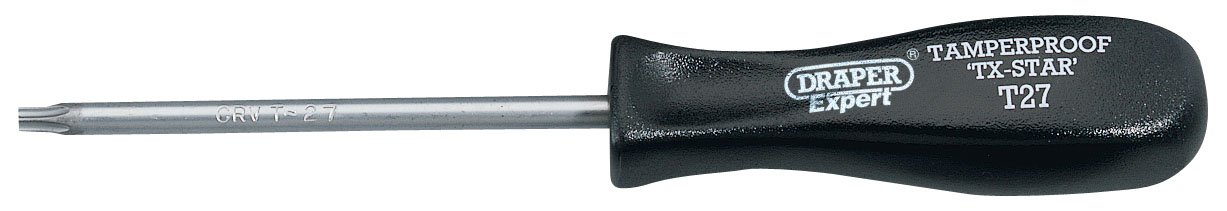 Draper 34118 Expert Quality Tx-Star T27T Tamperproof Security Screwdriver, 100mm