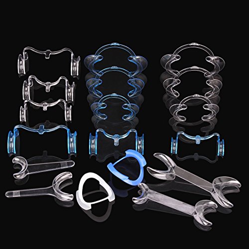 AZDENT Dental Intraoral Retractor Cheek and Lip Retractor Teeth Whitening Full Size Mouth Opener (18pcs/kit)