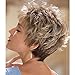 MEILEDA Short Brown Wigs for White Women Pixie Wigs Black Rooted Ombre Brown Natural Wigs Straight Bob Hair Wigs Heat Resistant Synthetic Full Wigs with Wig Cap MLD025