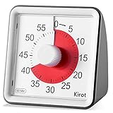 Kirot Visual Countdown Timer Electronic Digital Kitchen Timer, Reading Timer, Quiet Counting, Loud Alarm Sound 60 Minutes Limit Counter, For Classroom Teaching,Homework Games Cooking Office Meeting