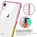 Salawat Compatible iPhone Xr Case, Clear Slim Anti Scratch TPU Bumper Shockproof Protective Case for iPhone Xr 6.1inch 2018 (Pink Gold)