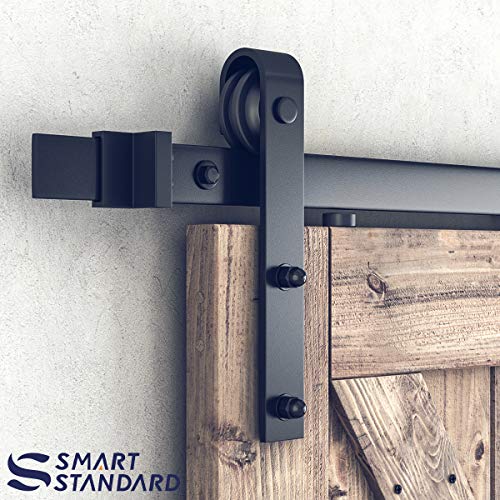 SMARTSTANDARD 8FT Sliding Barn Door Hardware Whole Kit (Include 8ft