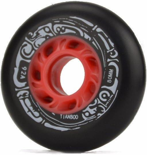 PU 92A Low Grip Slide Inline Roller Skate Replacement Wheels (Pack of 4 Wheels Without Bearings) Size 72mm and 76mm and 80mm for Wave Board Caster Board Street Surf