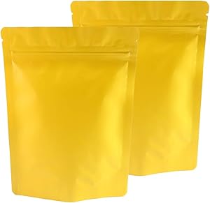 QQ Studio 100 Matte/Glossy Flat/Stand-Up Pouch w/Hang-Hole Aluminum Mylar Foil Heat/ReSealable Food Pouch (7.9