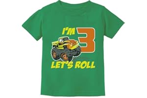 Tstars Truck 3rd Birthday Shirt Boy Girl Gift for 3 Year Old Toddler Kids T-Shirt