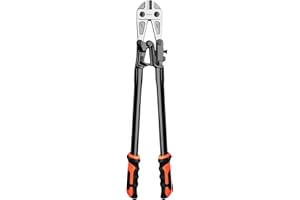 NOEAIKE 24 Inch Bolt Cutter Heavy Duty Forged T8 Steel Blade Wire Cutters for Chain/Metal/Screw/Rivet/Medium Padlock/Fence with Rubber Grip Handle