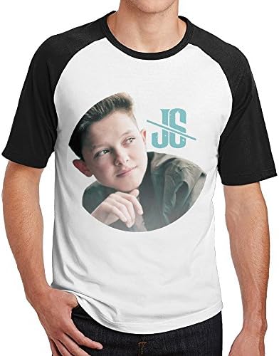 Men's Jacob Sartorius Short Sleeve Raglan Baseball T-Shirt, Athletic Shirts Casual Tees Medium