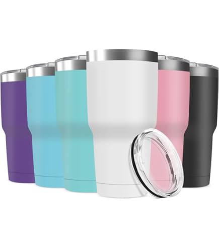 Amazon.com | Deitybless 6 Pack 20 oz Stainless Steel Insulated Tumbler with  Straw and Lid, Double Wall Travel Coffee Mug Vacuum Insulated Bulk Tumbler,  Suitable for Vehicle Cup Holders(Assorted Colors): Tumblers &