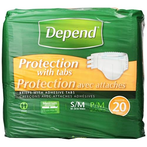 Depend Protection with Tabs, [Small/Medium], Maximum Absorbency, 20-Count Package image