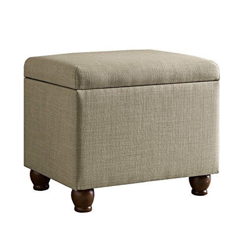 HomePop Rectangular Deep Storage Ottoman with Hinged Lid for sale