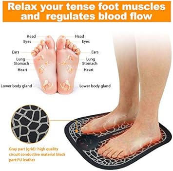 MATEHOM elektryczny masażer stóp, EMS masażer stóp, składana ...