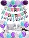 Mermaid Birthday Party Decorations Kit Happy Birthday Mermaid Banners Pom Poms And Paper Lanterns Balloons For Girl's Birthday Party And Baby Shower Mermaid Birthday Decorations Supplies