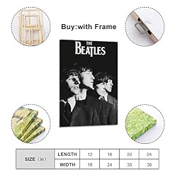 NBEI Poster rétro The Beatles – Peinture décorative sur toile pour salon, chambre à coucher – 50 x 75 cm - Les Beatles, Paul McCartney, John Lennon, RIngo Starr, George Harrison NBEI Poster rétro The Beatles - Peinture décorative sur toile pour salon, chambre à coucher - 50 x 75 cm – Image 2