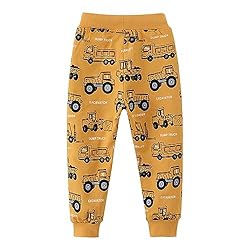 Ysoea Toddler Boys Excavator Print Sweatpants
