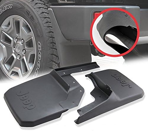 Black Front &amp; Rear Mudguards Mud Flaps Splash Guards For Jeep Wrangler JK 07-15