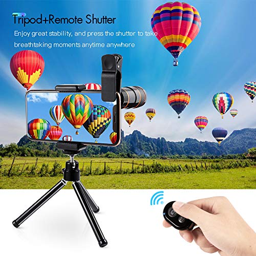 image for 10 in 1 Phone Lens Kit, RAGU 12X Zoom Telephoto Lens, 25X Macro Lens, 
