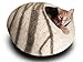MEOWFIA Premium Felt Cat Cave Bed (Large) – Eco Friendly 100% Merino Wool Bed for Large Cats and Kittens(Light Grey)thumb 2