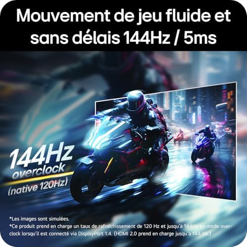 Ultragear™ 27G411A-B.AEU Ecran PC Gaming 27" - Dalle IPS résolution FHD (1920x1080), 5ms GtG 144Hz, HDR 10, sRGB 99% (CIE1931), AMD FreeSync, inclinable, DisplayPort 1.4, HDMI 2.0