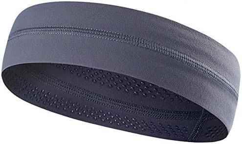 Gray Mens Workout Headbands Non Slip Moisture Wicking for Yoga, Running, Working Sweatband