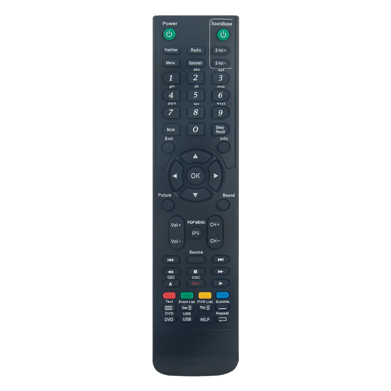 VINABTY RCC004 Replacement Remote Control fit for CELLO Neon DVD TV C32100DVB C32224DVB C3298DVB C16100F C32100F C32224F C3275F C3298F C3770F C4270F CH2469F