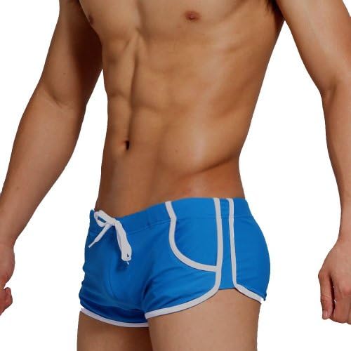 Mens Swimwear Sexy Sport Shorts Tie Rope Swim Trunks