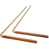 MyDeal Products Solid Copper and Brass Dowsing Rods with Smooth Movement for Tracing Spiritual Energy Chi, Ghost Hunting, Water Divining, Finding Gold, Locating Lost Items or Answering Questions!