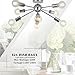VINLUZ 8-Light Sputnik Light Chrome Pendant Lights Modern Chandelier Lighting Kitchen Bathroom Dining Room Bed Room Hallway